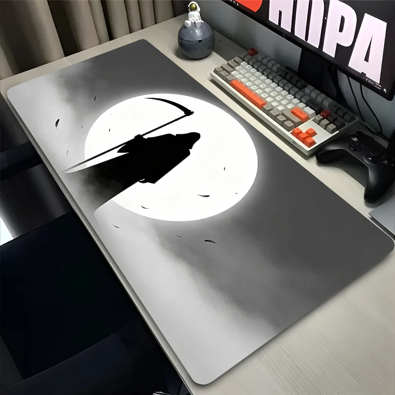 Large Mouse Pad Notebook Game Keyboard Mousepad Computer Desk Mat Grim Reaper Gaming Pad Black and white Mouse Mat For CS GO LOL