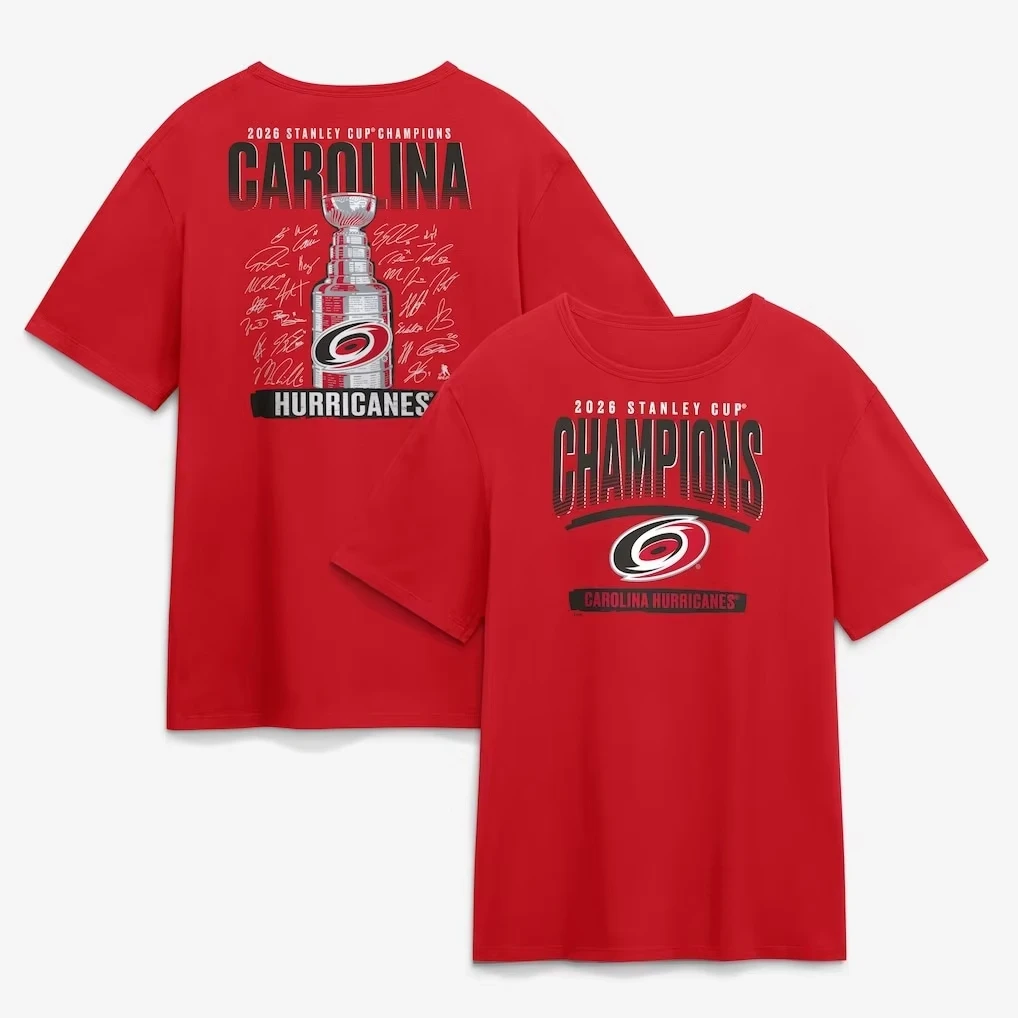 2026 Ice Hockey Trophy Print Cotton T-Shirt, Unisex Round Neck Streetwear Summer Short Sleeve Tops