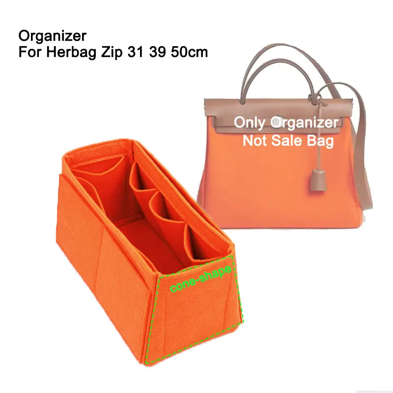 

Insert Organizer For H HERBAG ZIP 31 39 50 Cm Tote Bag, Inner Purse Pouch Cosmetics , Storage Bag, Cone-shapel Makeup Organizer