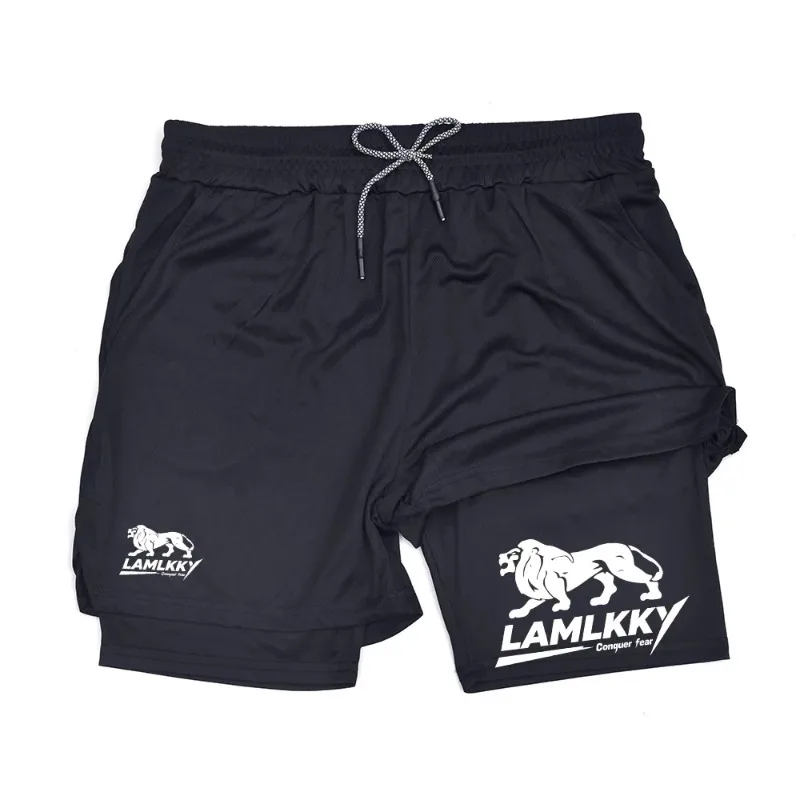 

Мужские шорты 2-в-1 с быстросохнущей сетчатой подкладкой для максимального комфорта в спортзале, для фитнеса, повседневной носки, с петлей для полотенца, модные, универсальные