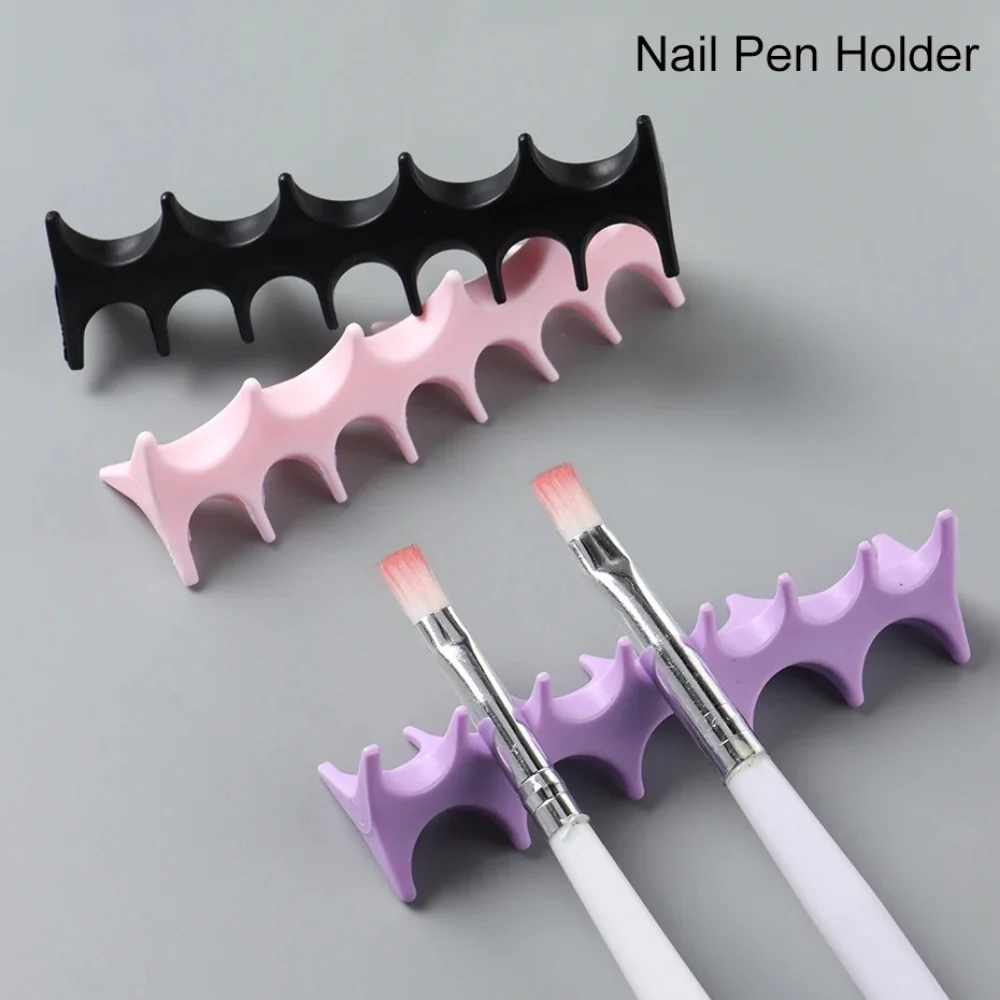 Silicone Nail Art Pen Holder UV Gel Brush Display Makeup Organizer Makeup Painting Pen Rest Organizer Stand Tool Nail Pen Holder