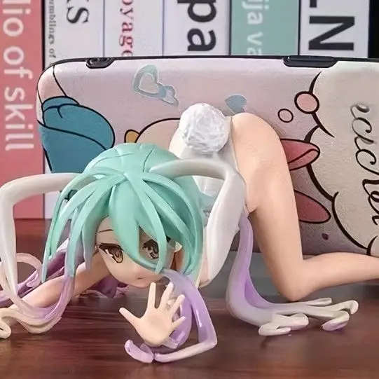 

No Game No Life Shiro Лежачая поза Фигурка Аниме Коллекционный автомобиль Настольный орнамент