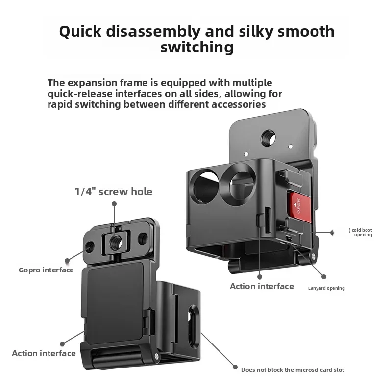 

Aluminum Magnetic Mount for DJI OSMO Pocket 3 Adapter Expansion with 1/4'' Thread Hole & Cold Shoe for DJI OSMO Pocket 3