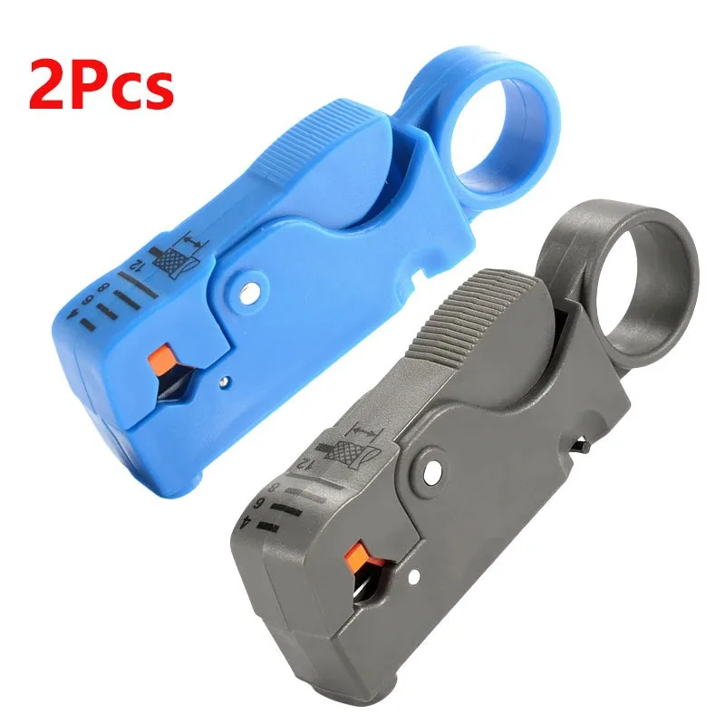 

2Pcs Hardware Tools Coaxial Cable Stripper Pliers Rotary Cable Stripping Knife Net Wire Stripper Pliers