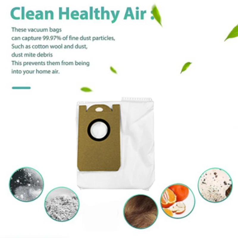 25 sacchetti per la polvere per Xiaomi Lydsto W2 Robot aspirapolvere pezzi di ricambio per sacchetti della spazzatura