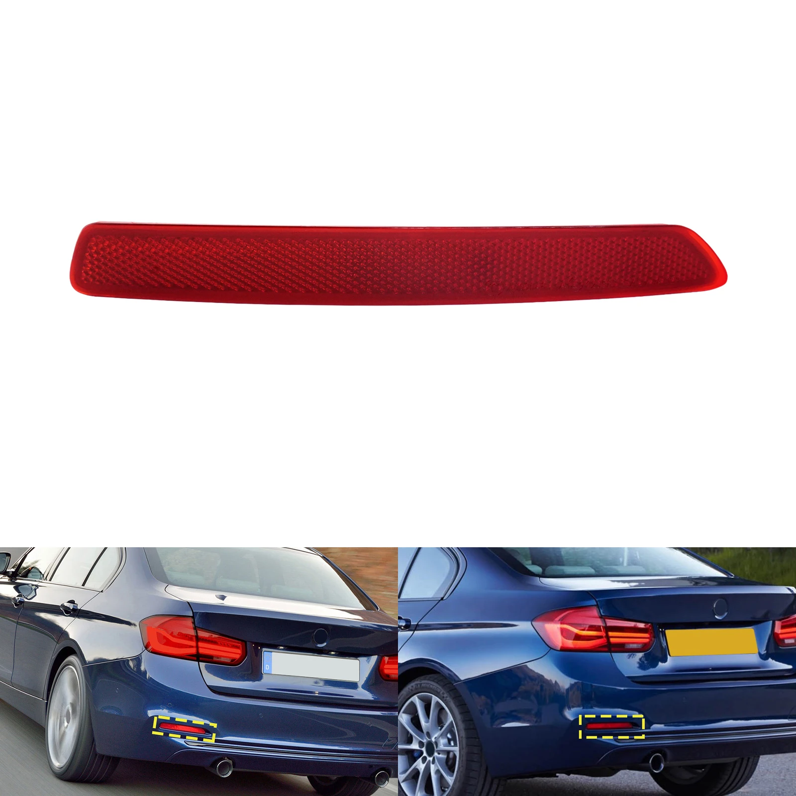 

For BMW 3 Series F30 F31 Saloon Estate 2015-2019 Rear Bumper Reflector Lens Left