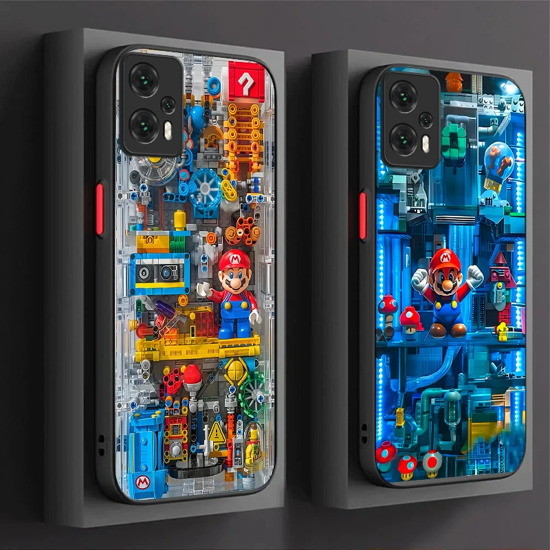 Building Blocks M-Marios Case For Xiaomi POCO M6 Pro 4G C65 X6 X3 NFC X4 GT X5 F3 F4 F5 F6 13T 12T 11T 10T 13 12 11 Lite 5G NE