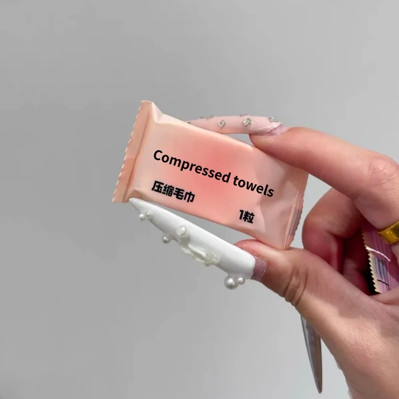 Compressed Facial Wipes, Disposable Towels, Extra-Large and Extra-Thick, Travel Size, Individually Packaged, Portable
