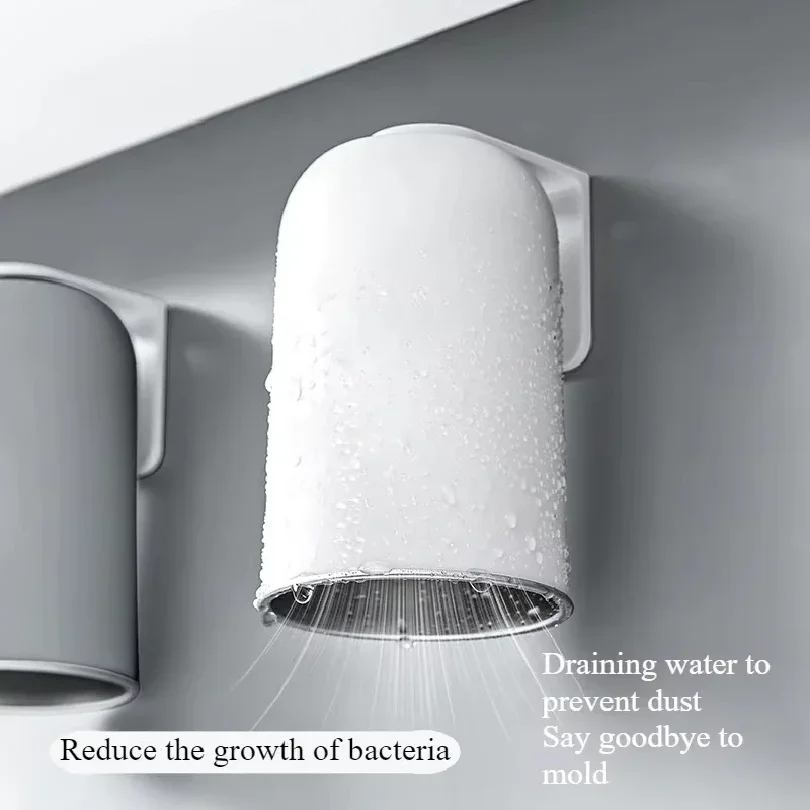 Magnetic Mouthwash Cup 304 Stainless Steel Tooth Brushing Cups Wall Mounted No Punching Household Water Cup Large Capacity양치컵