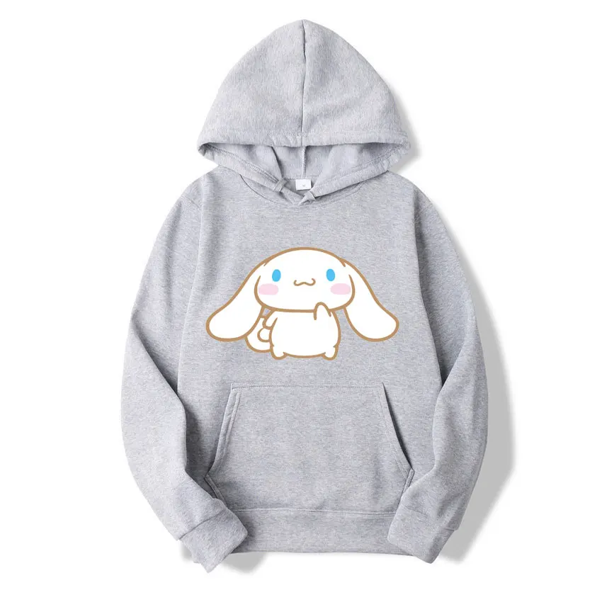 Cinnamoroll Cartoon Anime Women Pullover Tops Spring Autumn Men Hoodie 2024 Fashion Yellow Sports Couple Sweatshirt Clothes