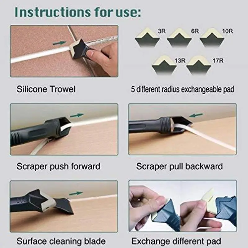 Glass Glue Angle Scraper Scraper Tool Caulking Tool Cement Scraper Tool Shovel Angle Glue Shovel Floor Cleaning Sealant Kitchen image 6
