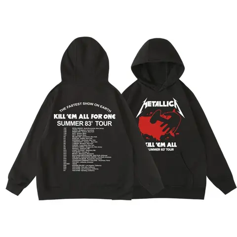 Nouveau sweat à capuche imprimé Metallica, style rétro, pour hommes et femmes, à porter en automne et en hiver