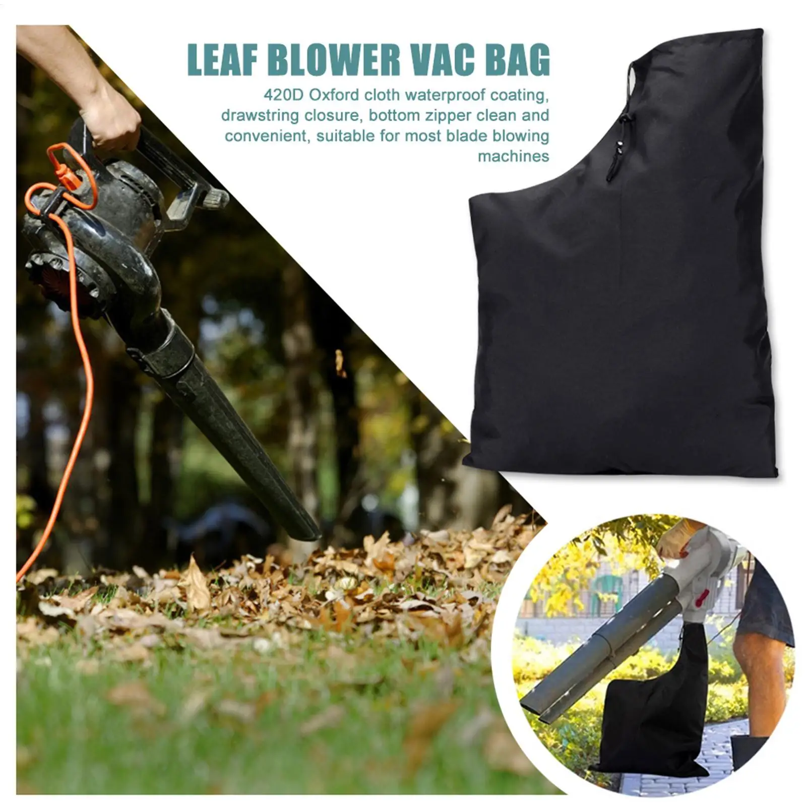 Outdoor Garden Leaf Blower Storage Bag Vacuum Cleaner Bag Durable leaf storage bag reusable leaf catching bag outdoor leaf bag