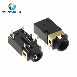 10Pcs 3.5Mm Dip Headphone Socket Audio Socket Pj-342 Surface Mounted 6 Feet Double Track Gold Plated PJ342