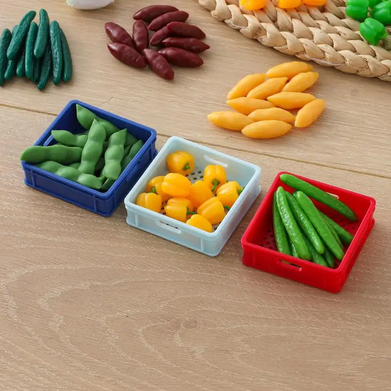 10Pcs Mini Artificial Vegetables Chili Cabbage Edamame Cucumber And So On Home Kitchen Decoration Holiday Gift