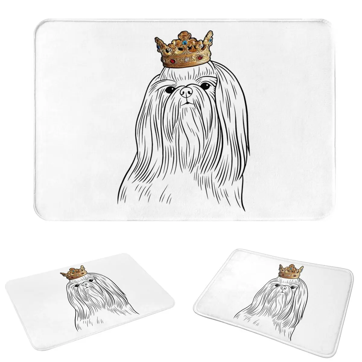 Dog Lover Shih Tzu Crest Doormat Durable Carpet Rug Kitchen Entrance Home Floor Mat for Living room Footpad Mats
