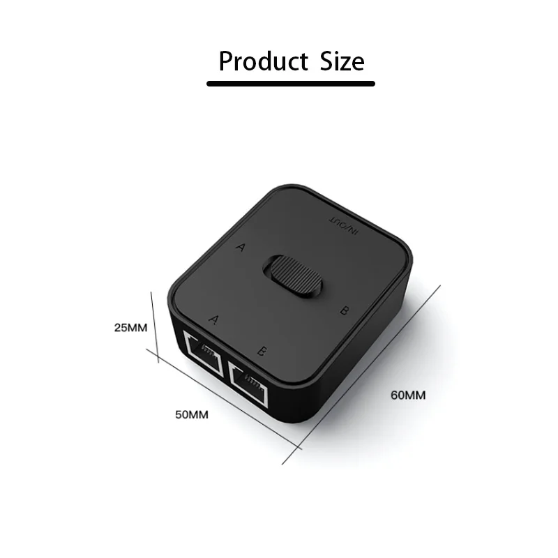 لعبة التبديل 2-منافذ جيجابت شبكة التبديل الإنترنت الخائن RJ45 التبديل 2 طريقة محول موصل 1000Mbps 2 في 1 خارج/1 في 2 خارج