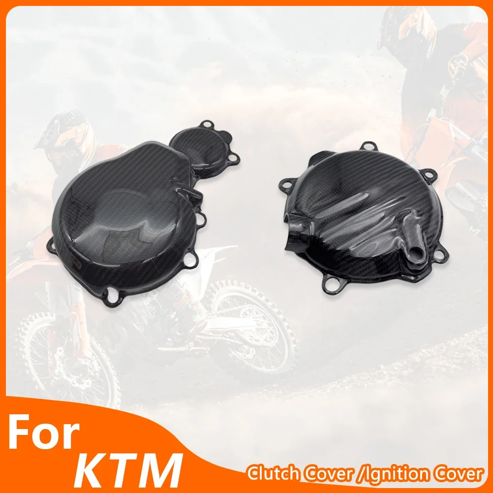 OTOM 2024 Motorcycle Ignition Cover Guard Carbon Fiber Magneto Protector For KTM HUSQVARNA GASGAS EXCF XWF FE ECF ES 250 350