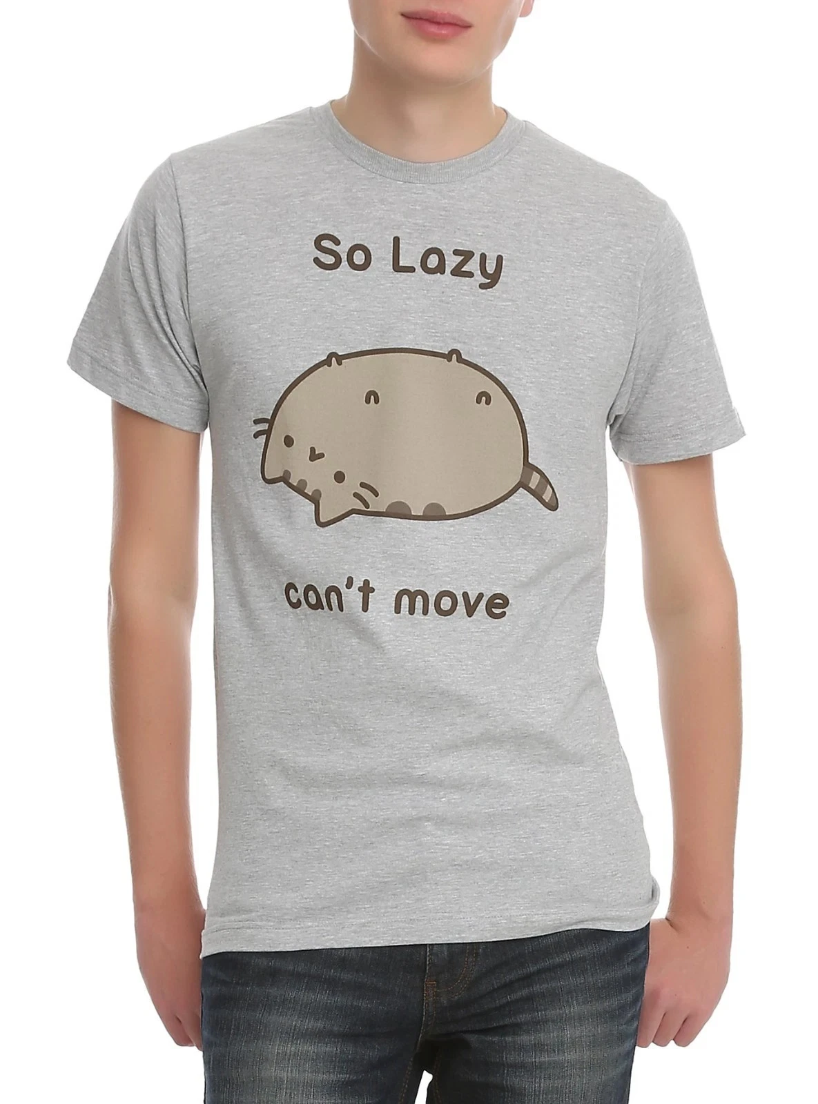 Pusheen The Cat Themed Bedrucktes Muster-T-Shirt aus reiner Baumwolle 2026 Sommer Herren Damen Oversized Streetwear Y2k Style Kleidung – Detail 4