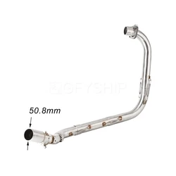 For Royal Enfield Himalayan 411 2016 2017 2018 2019 2020 2021 2022 2023 Escape Motorcycle Exhaust Header Link Pipe 51mm Slip-on