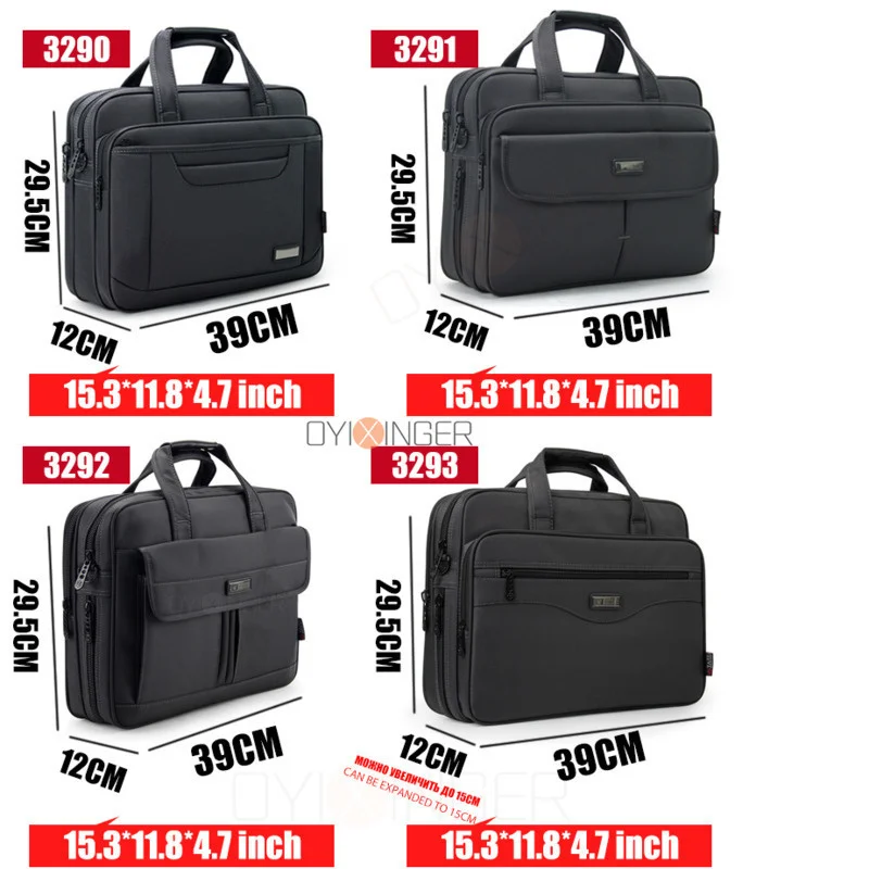 Imagem -03 - Durável Oxford Business Shoulder Bolsa para Homens e Mulheres Maleta para Laptop Masculino Clássico Bolsas de Escritório Bolsa para Computador Alta Qualidade 15.6