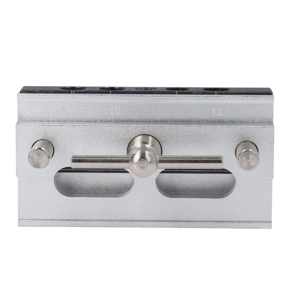 metric-adjustable-width-self-centering-doweling-jig-3-in-1-6-bushings-drilling-guide-silver-finish-dowel-jig-kit-for-woodworking