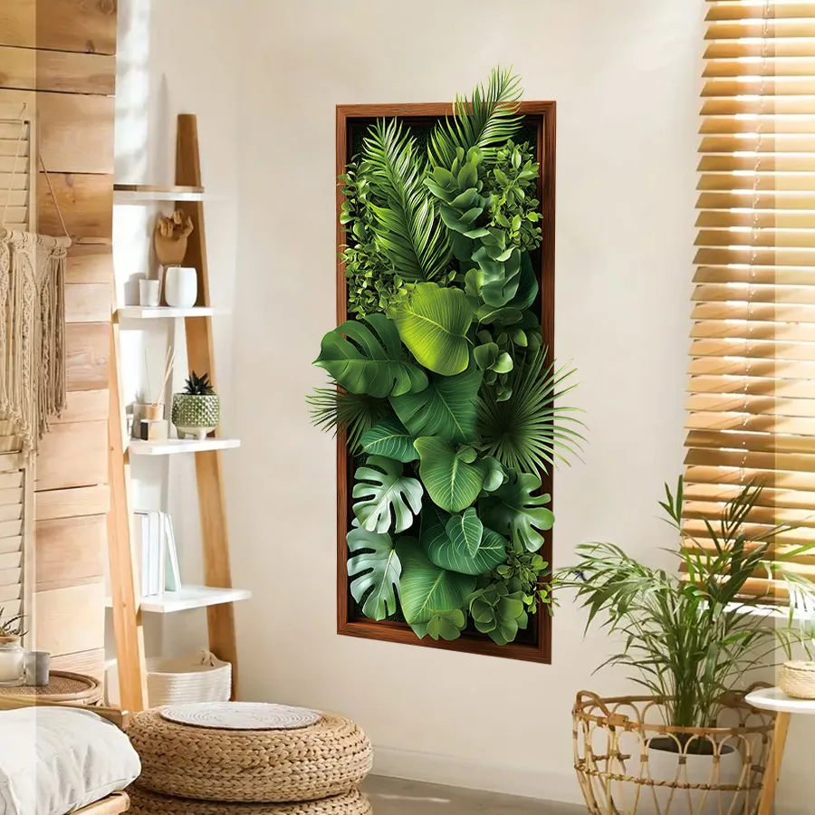 3D Green Plant Wall Sticker Creative Stickers Living Room Sofa Bedroom Background Wall Decor Self-Adhesive House Decoration view 5