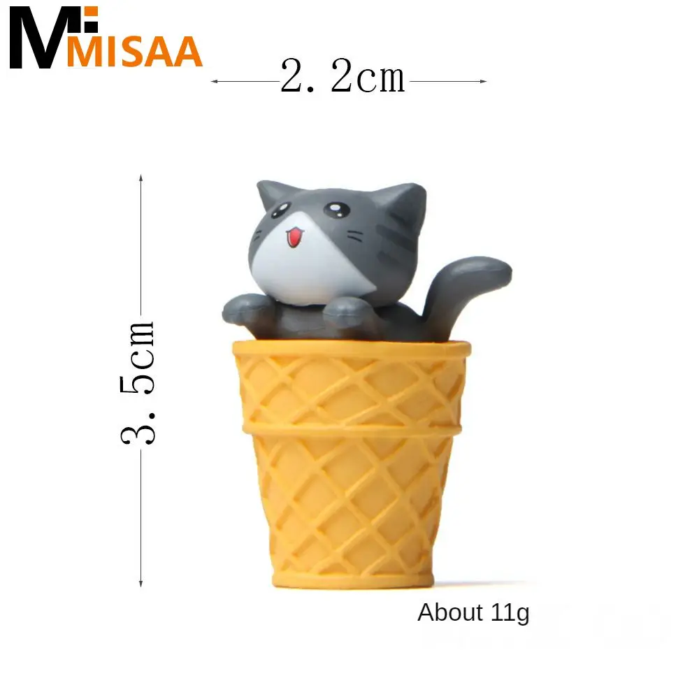 The Cat Beautiful Simple Interesting Durable Decorations Desktop Creativity Landscaping Wear-resistant Household Ice Cream Doll