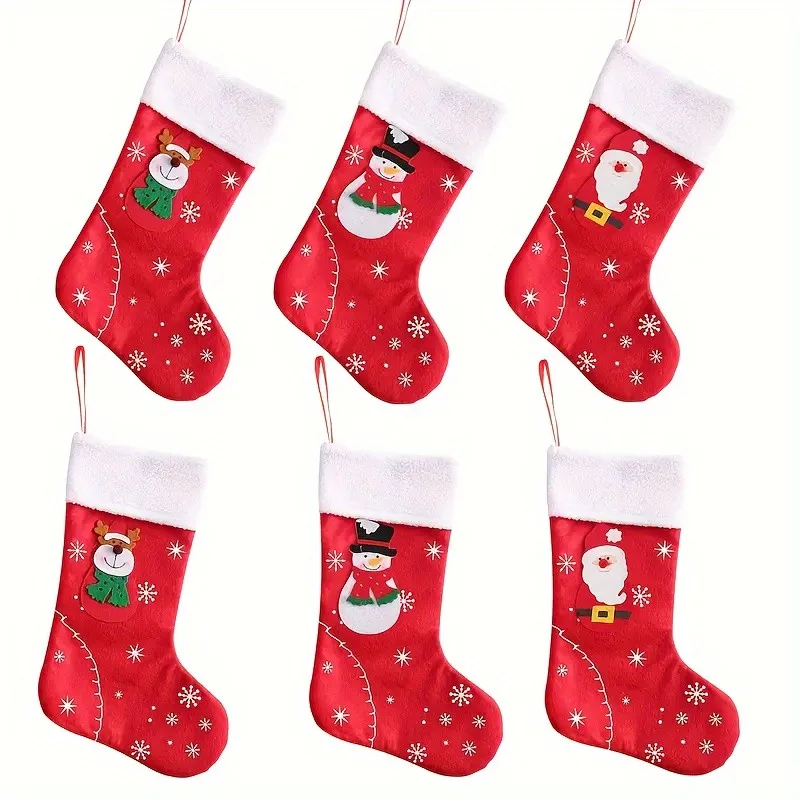 

Personalised Christmas Stocking Gift for Family Boy or Girl Baby First Xmas Gift Red Stocking Custom Name Kids Xmas Stockings