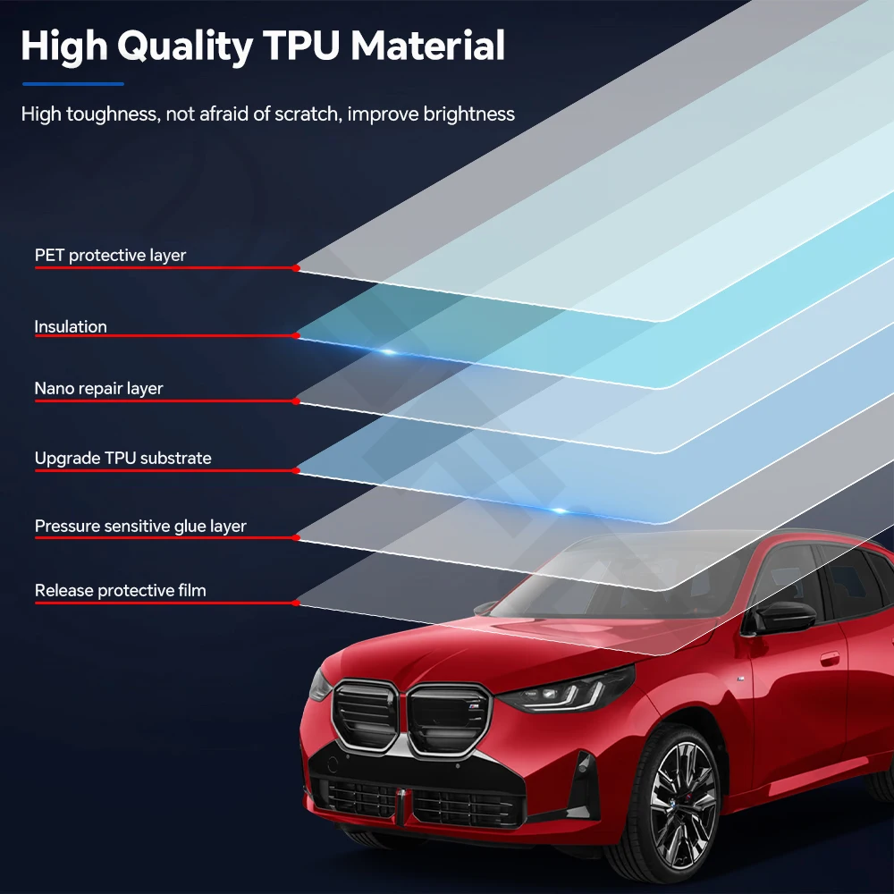For BMW X3 G45 Sport 30 2025 Full Vehicle Clear Bra PPF Paint Protection Film 9Mil TPU Transparent Anti Scratch Car Wrap Film view 5