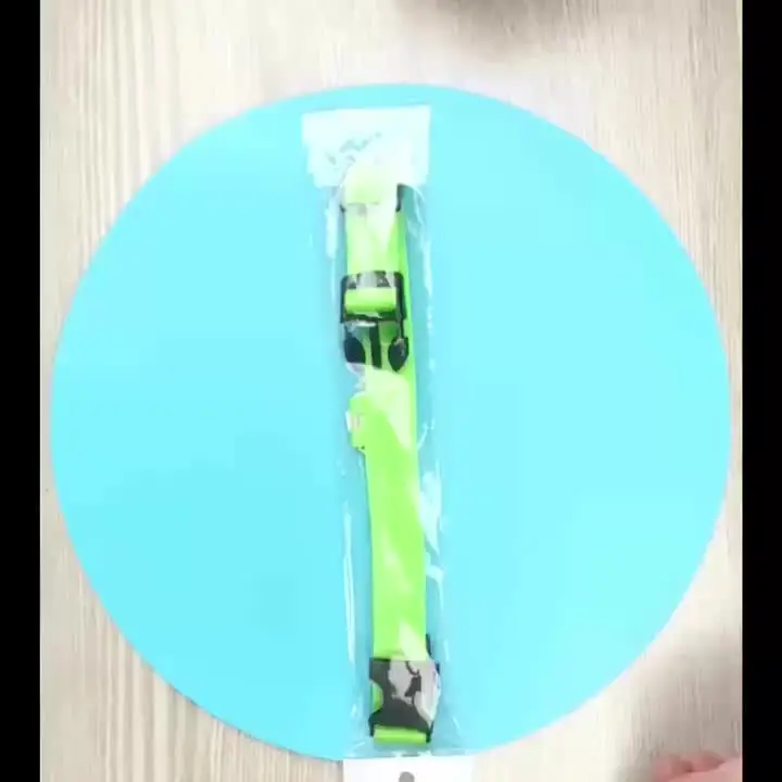 Nylon LED Night Safety Flashing Glow In The Dark Dog Leash Dogs Luminous Fluorescent Pet Dog Collar