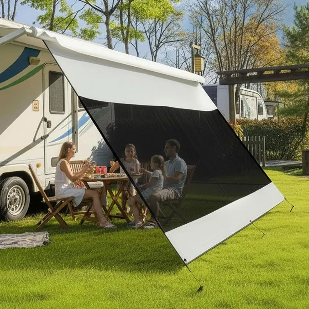 

RV Awning Sun Shade Sn 8'×15'3''(it or 16' Awning),Mesh rd Sunsn Motorhome Camping,Unil Trailer Awning Shadesn with Complete Kit