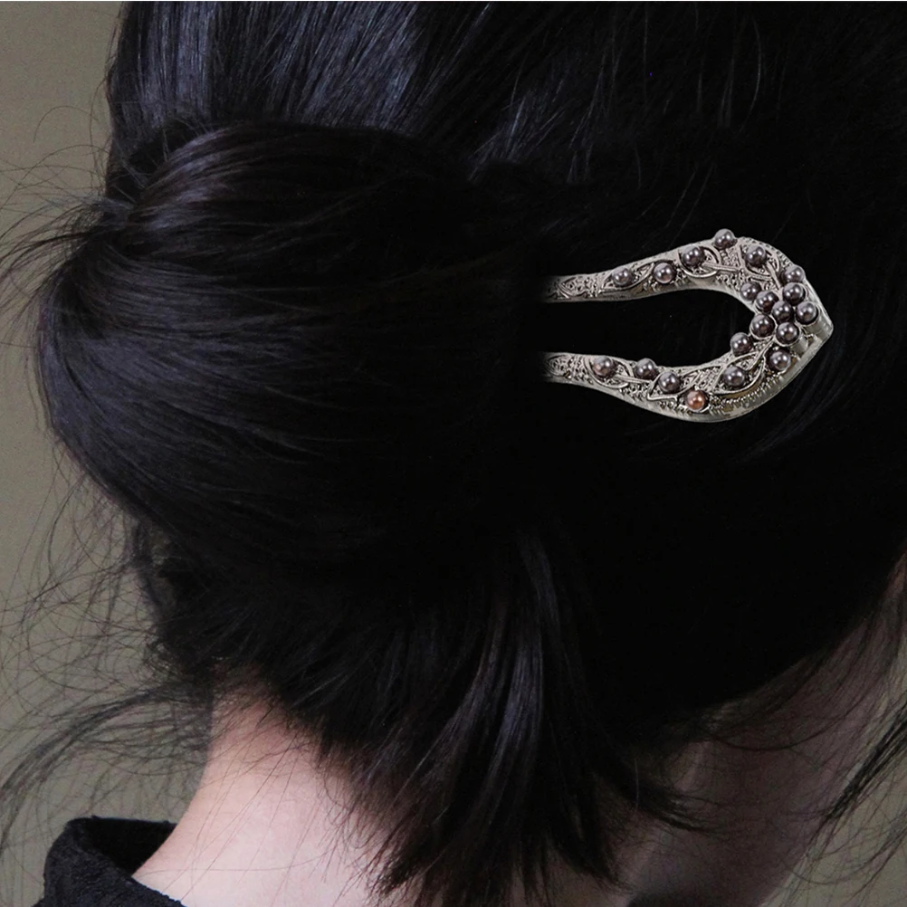 

2pcs Hairpin Pearl Simulation Bridal Accessories Alloy Pins Buns Fork Wedding Traditional Chinese Hair Sticks Updos Longlasting