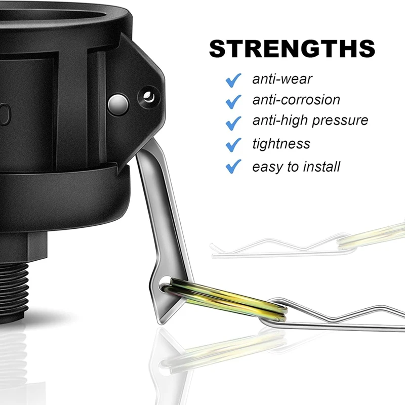 A74E-275 330 جالون IBC حمل تركيبات محول 2 بوصة حمل خزان استنزاف محول مع اتصال خرطوم حديقة Camlock