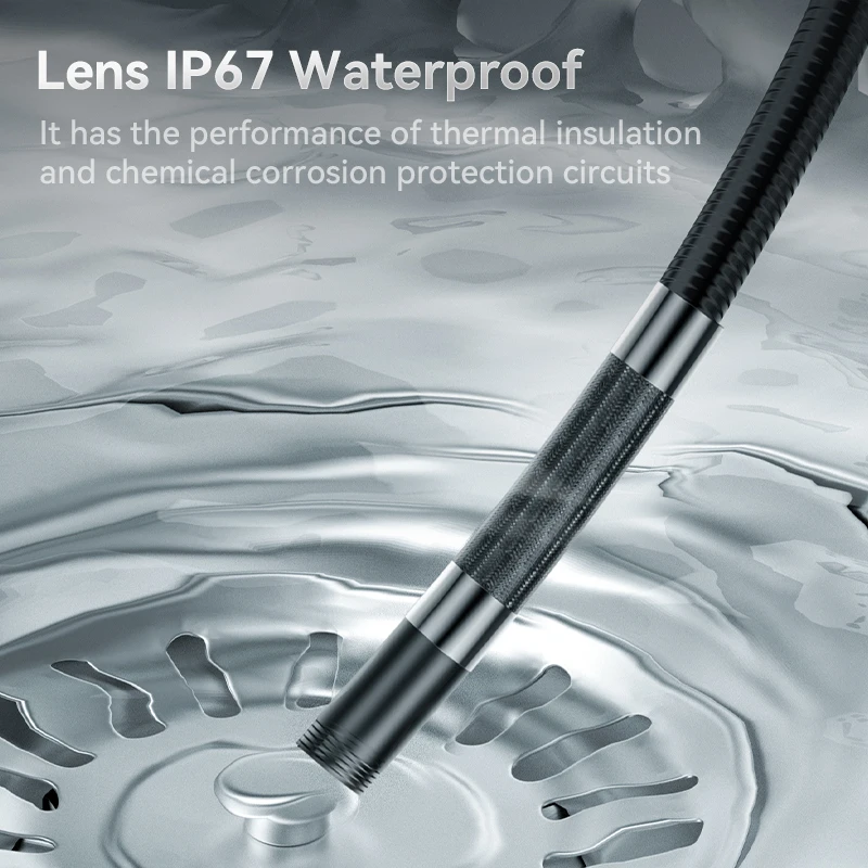 S43 Industrial Two-ways Articulating Endoscope Camera 360 Degree Rotate HD Pipe Inspection Flexible Endoscopic Borescope Camera