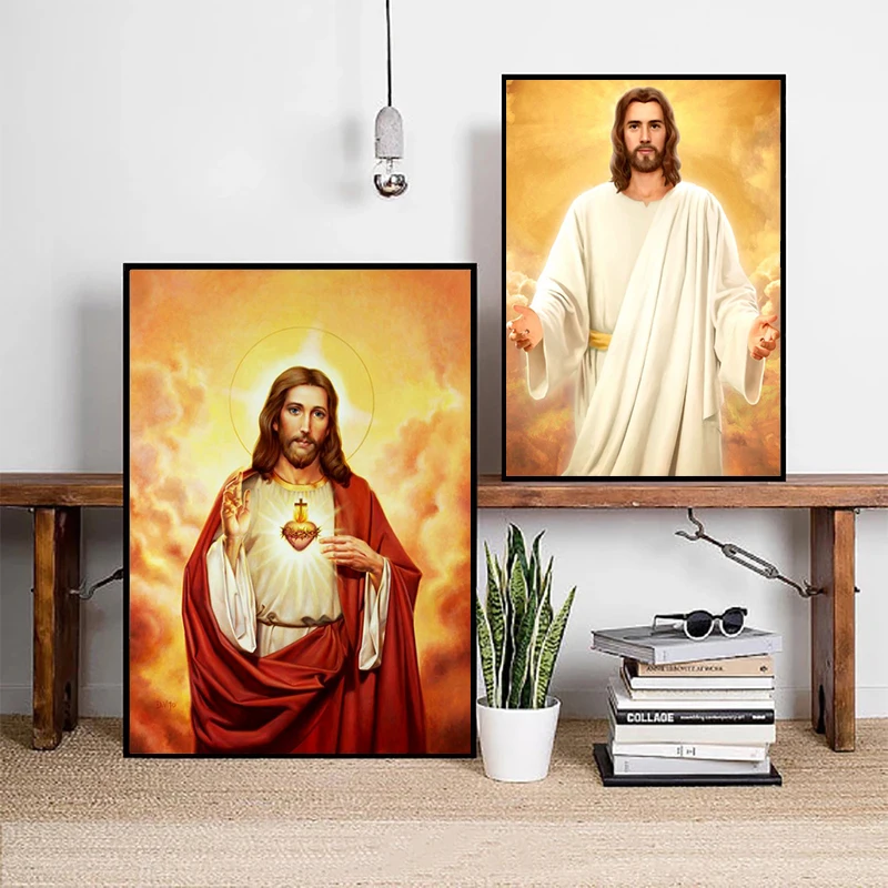 

Classical Christian Jesus God Jesus Print Art Canvas Poster for Living Room Decoration Home Wall Decor Picture