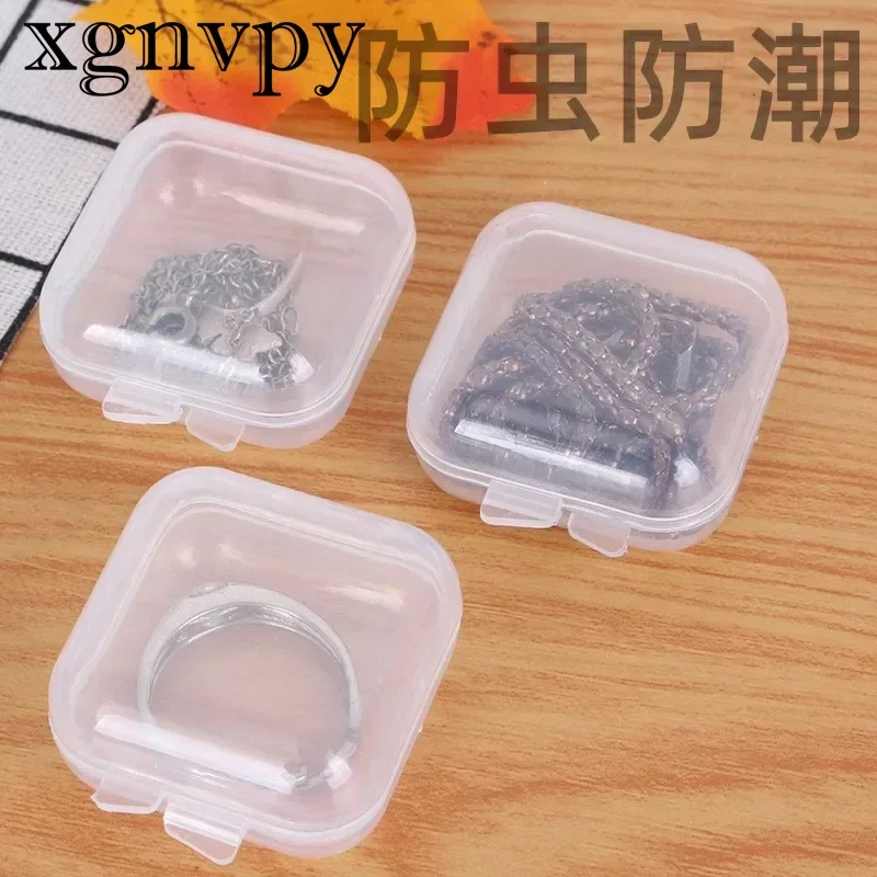 Xgnvpy Micro Transparent Plastic Small Jewelry Box Earplugs Box Accessories Mini Organizing Fish Hook Storage Medicine Box