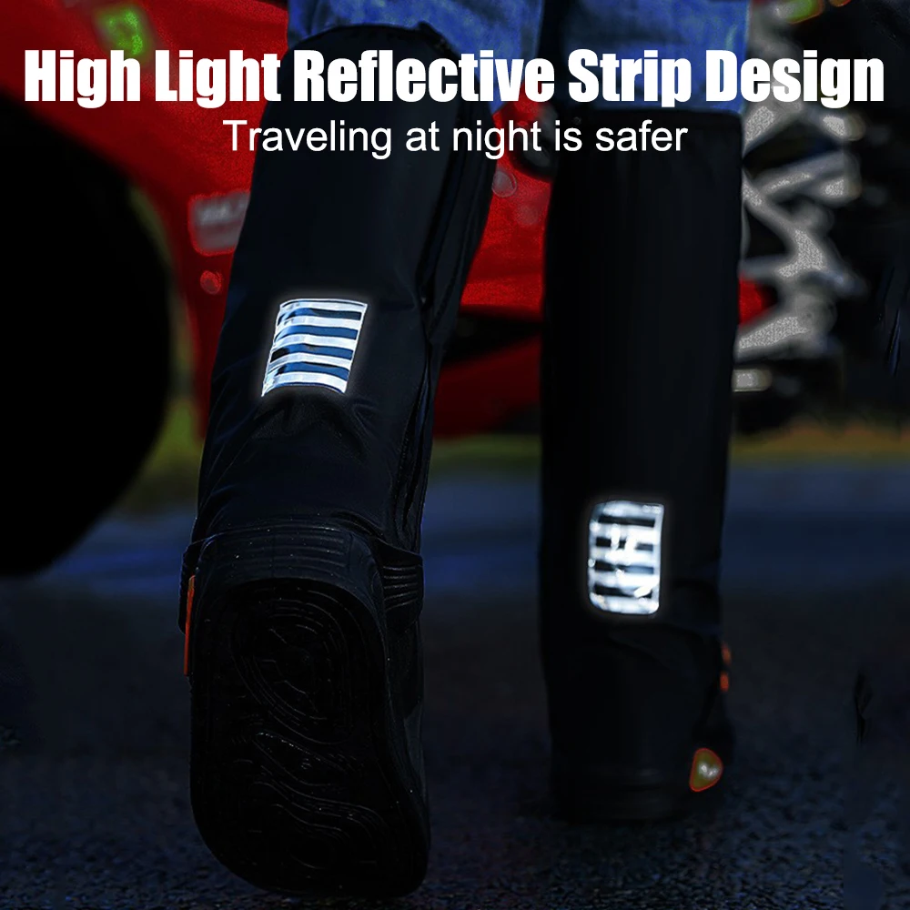 For Rainy Snowy Day Non-Slip Boot Covers 1 Pair L/XL/XXL Size Motorcycle Scooter Bike Rain Shoes Cover Unisex Shoes Protectors