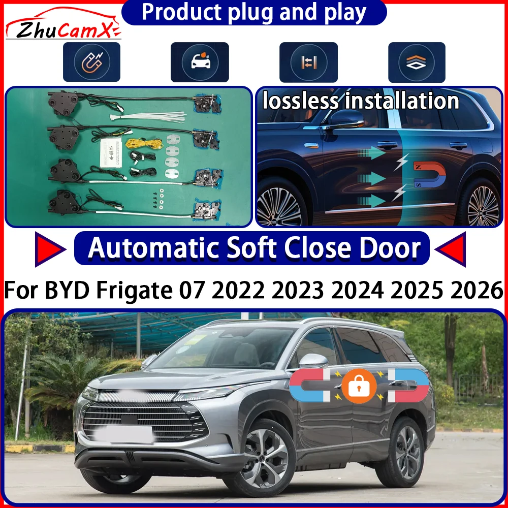

Электрический привод дверного замка для BYD Frigate 07 2022 2023 2024 2025 2026 Комплект мягких закрывающих дверей Система защелки с автоматической выдвижной дверью