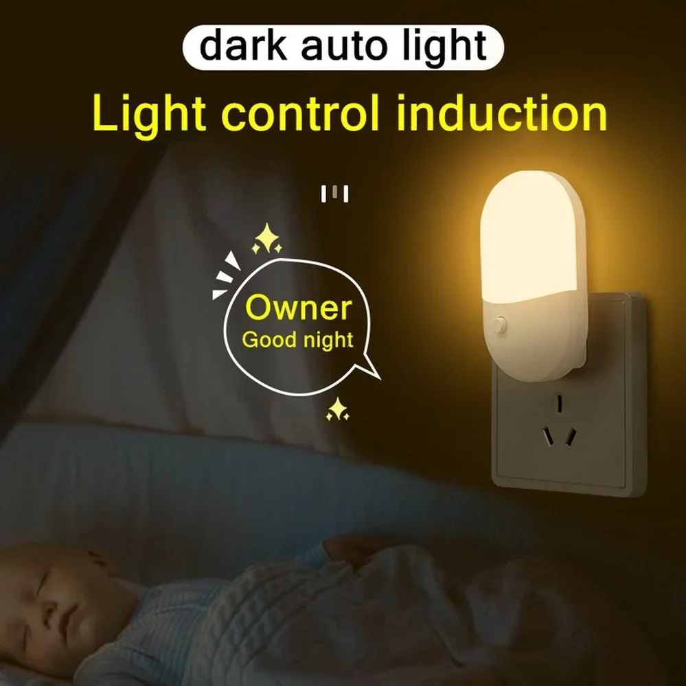 

Bedside Lamp LED Night light Plug-in AC220V Bedroom Lamp Gift for Children Baby Feeding Light For Corridor WC Lighting