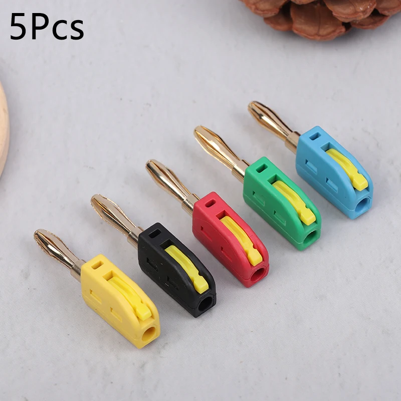 

P10064 5 шт. 4 мм штекер типа «банан», сильноточный быстрый разъем, позолоченный разъем типа «банан», 32 А, электрический тест