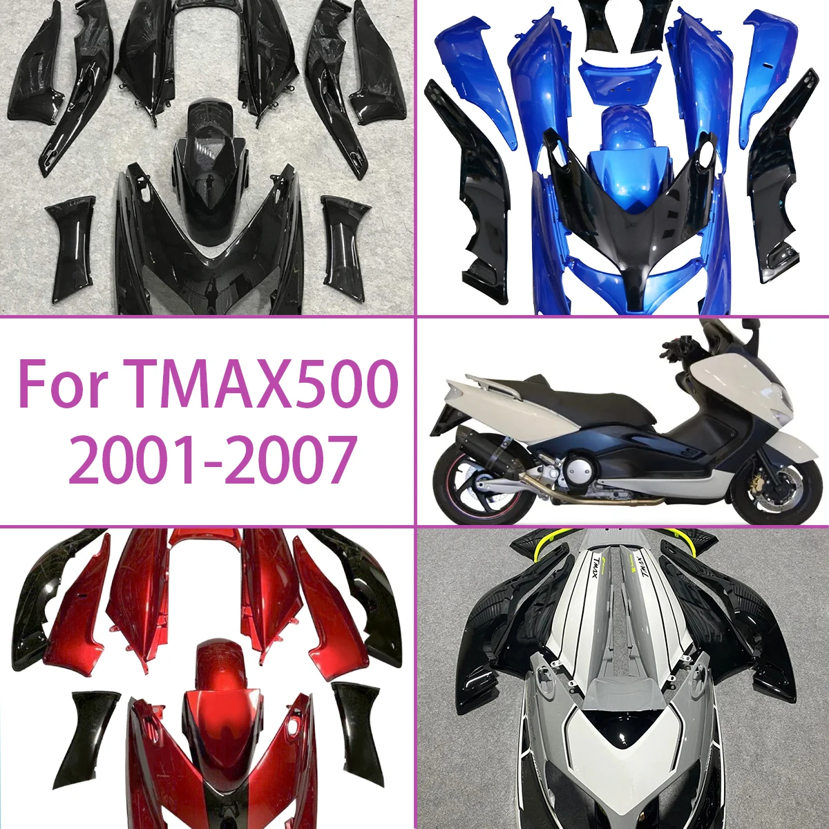 ABS Fairings For 2001-2007 Yamaha TMAX500 Motorcycle Fairing Set Plastic Part Body Work 01-07 TMAX 500