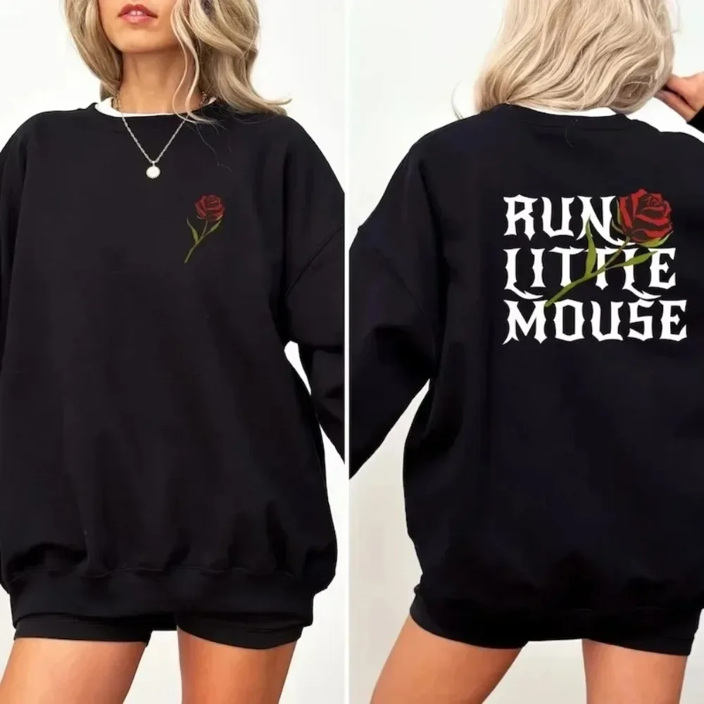 2025 Felpa con cappuccio con stampa grafica mano scheletro e rosa Felpa con cappuccio casual per abbigliamento invernale taglie forti XS-3XL da donna autunno