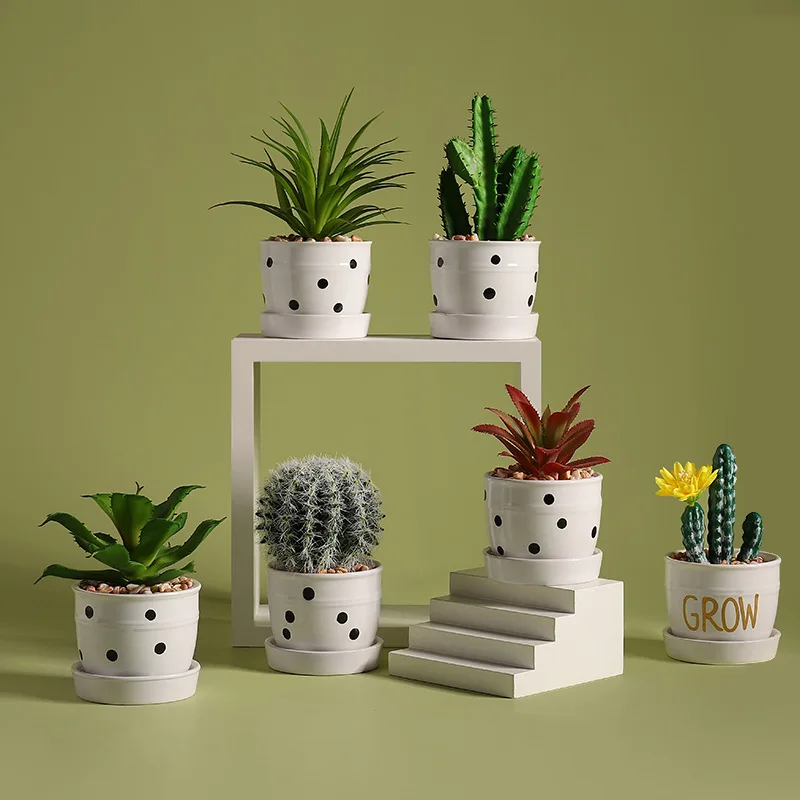 

Simple simulation of meaty potted tabletop mini decoration home living room artificial fake succulent flowers and green plants