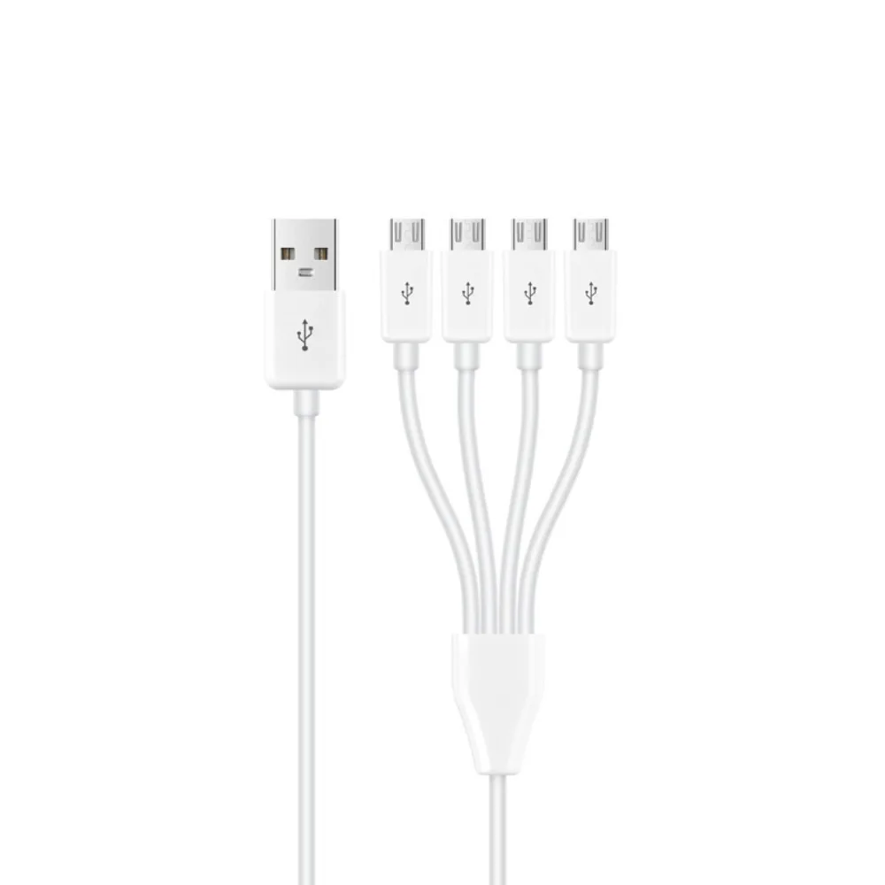 Universal 50CM USB Data Cable 5V Fast Charging Charging Cable Multiple 4 Port USB C PD Splitter Cable for Samsung/Xiaomi/Android