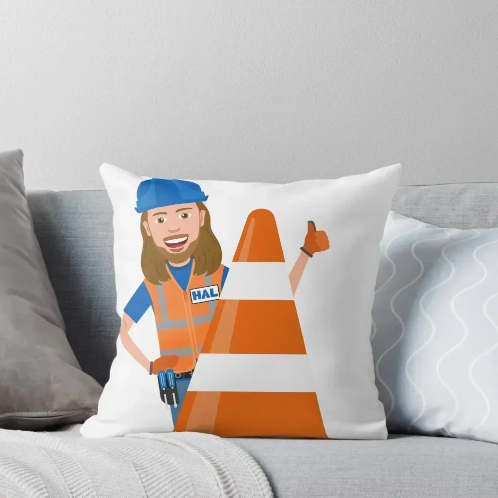 

Safety Cone First - Handyman Hal Throw Pillow autumn decoration Embroidered Cushion Cover Cushion Child pillow