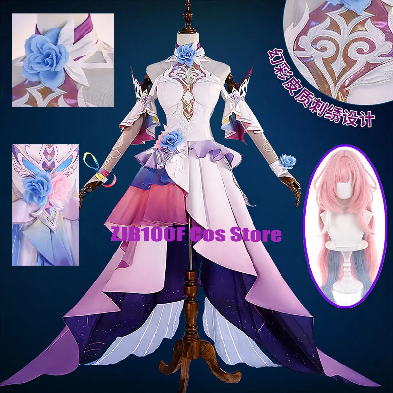 

3rd Cyrene Cosplay Game Honkai Star Rail Honkai Costume Woman Outfit Dress Halloween Comic Role Play Uniform Wig Prop for Cyrene