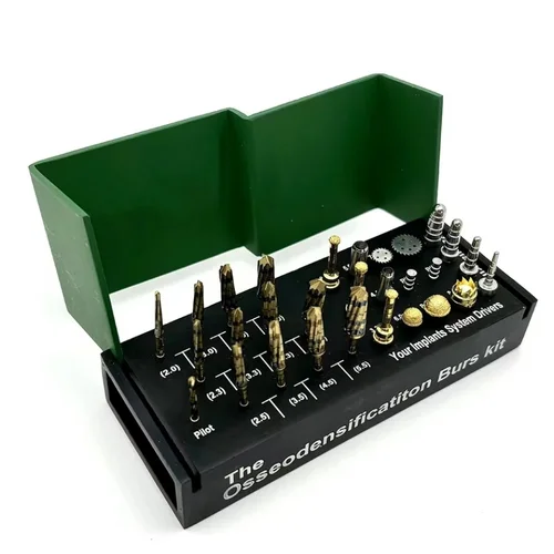 Imagen 2 del producto Kit de fresas de osseodsificación Dental, 29 Uds., sistema de implante de alveolotomía Dental, taladros, kit de corte óseo de expansión de cresta