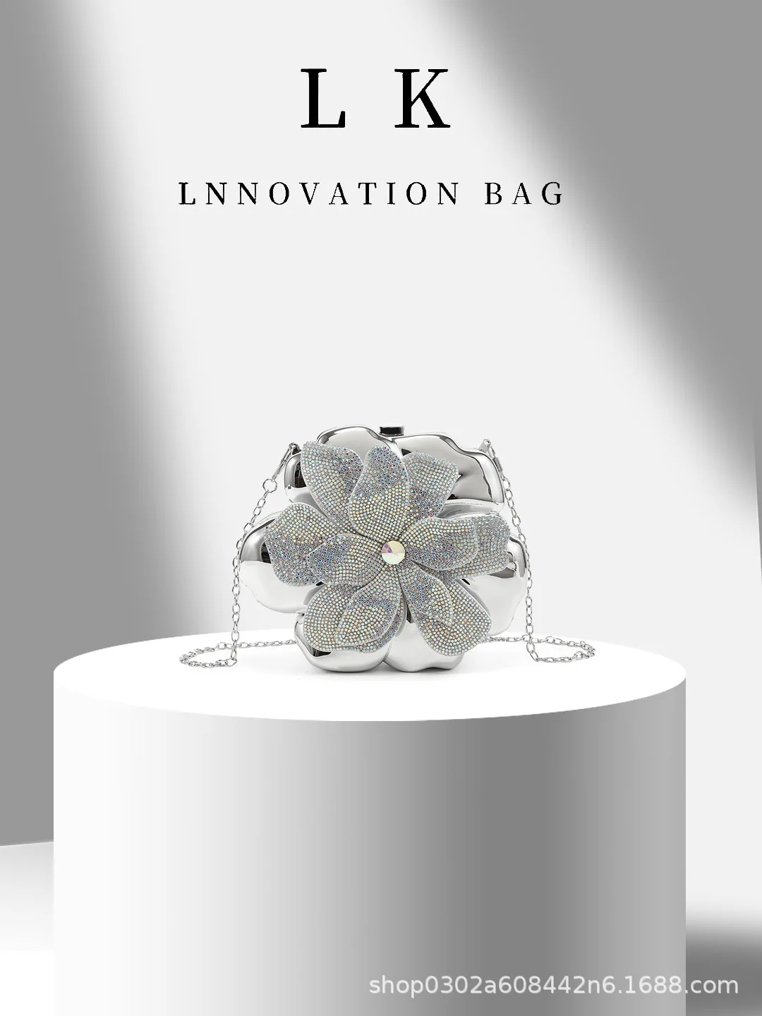 Abendtasche, Hochwertige Diamant-Bankett-Tasche, Tasche für Jahresfeier, Brautkleid-Tasche – Detail 1