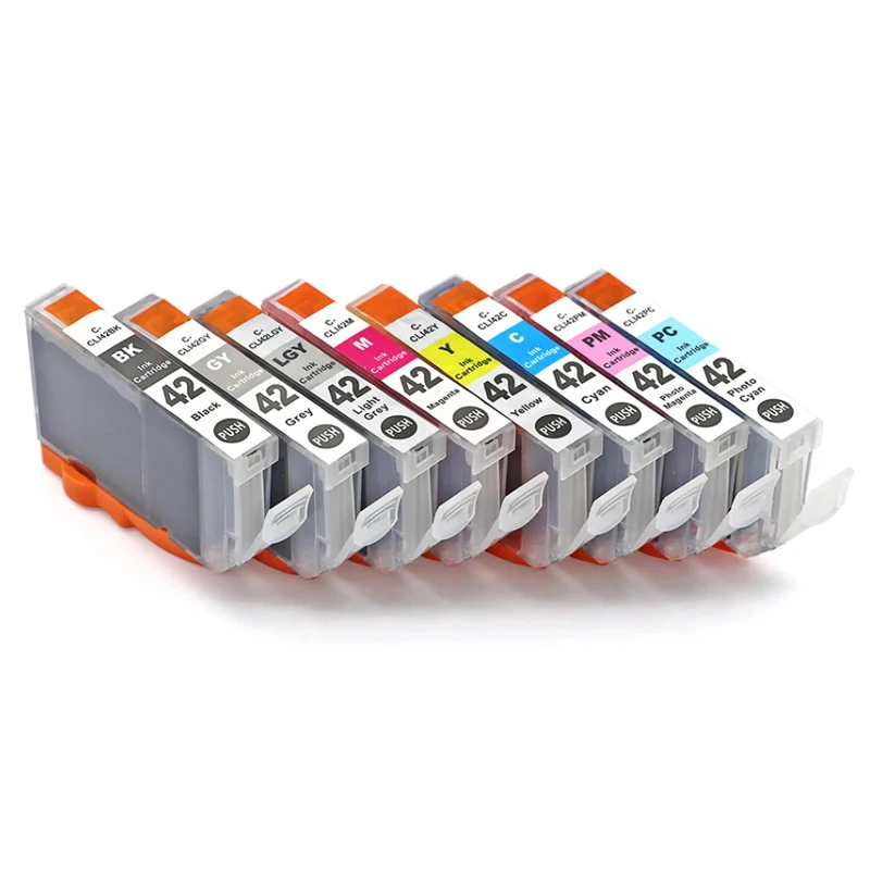 New Compatible CLI-42 Ink Cartridge For Canon PIXMA Pro-100 Pro-100S Printer Pro100 ink Cartridge cli42BK C Y GY LGY M PC PM ink